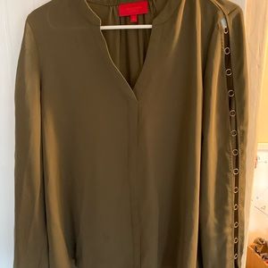 Jennifer Lopez army green blouse